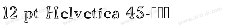 12 pt Helvetica 45字体转换